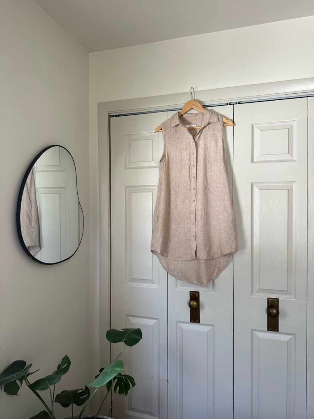 Onia Linen Button Down Shirt Dress